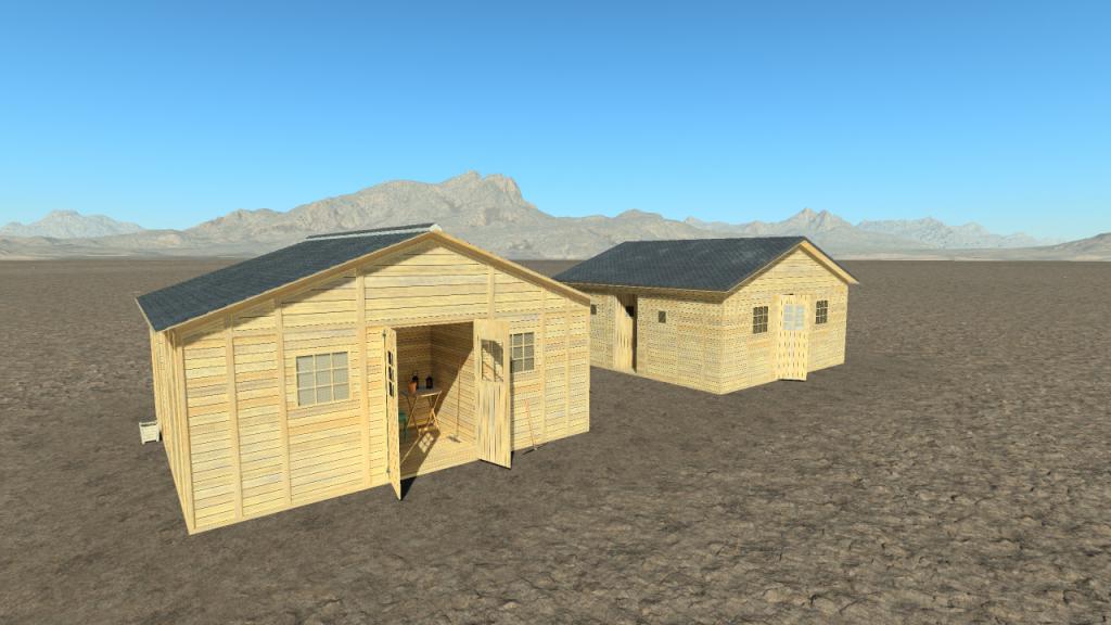 Wooden sheds